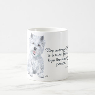 Mug Sagesse de Westie - Le chien moyen est une personn