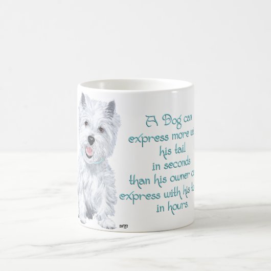 Mug Sagesse de Westie - Queue qui remue ou langue qui (Centre)