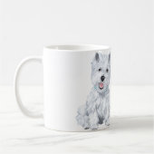 Mug Sagesse de Westie - Queue qui remue ou langue qui (Gauche)