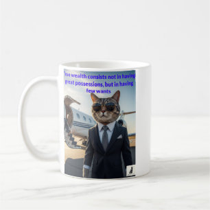 Mug Sagesse et richesse Feline - Musique Catpitalist