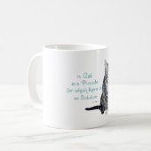 Mug Sagesse Féline - un Chat est une Énigme (Devant gauche)