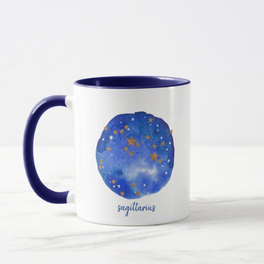 Mug Sagittaire Aquarelle Ciel Constellation Zodiaque (Gauche)