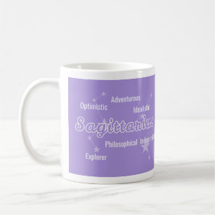 Mug Sagittaire Aquarelle Violette Astrologie Zodiaque