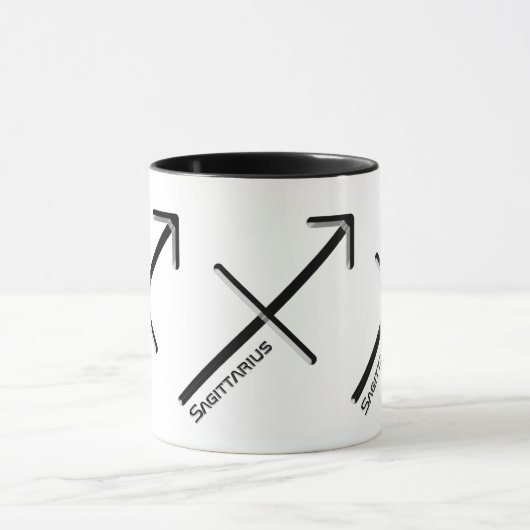 Mug SAGITTARIUS, Conception abstraite du signe zodiaqu (Centre)