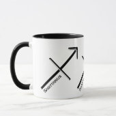 Mug SAGITTARIUS, Conception abstraite du signe zodiaqu (Gauche)