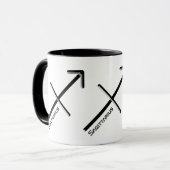 Mug SAGITTARIUS, Conception abstraite du signe zodiaqu (Devant gauche)