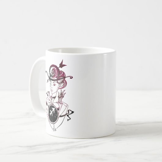 Mug Sagittarius dame Art déco (Devant gauche)