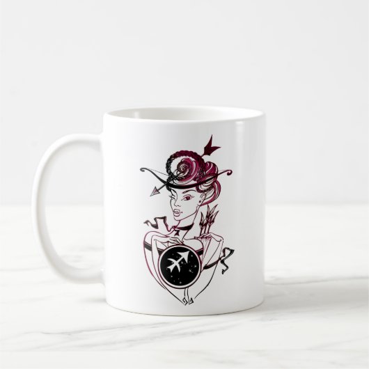 Mug Sagittarius dame Art déco (Gauche)