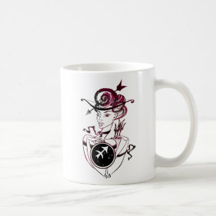Mug Sagittarius dame Art déco