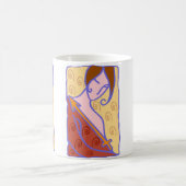 Mug Sagittarius Femme des années 1920 en orange (Centre)