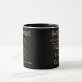 Mug Sagittarius signe zodiaque avec symbole et traits (Centre)