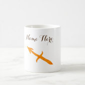 Mug Sagittarius signe zodiaque or Nom personnalisé (Centre)