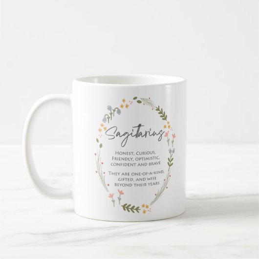 Mug Sagittarius Star Sign Décembre Anniversaire Cadeau (Gauche)