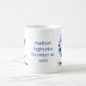 Mug Sagittarius Zodiac Astrologie Anniversaire Bleu Bl (Centre)