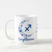 Mug Sagittarius Zodiac Astrologie Anniversaire Bleu Bl (Gauche)