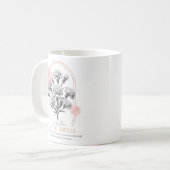 Mug Sagittarius zodiac fleur de naissance mois anniver (Devant gauche)