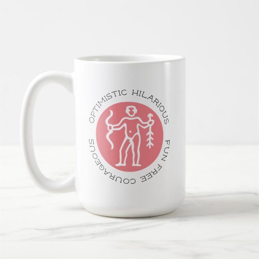 Mug Sagittarius Zodiac Star Signal Personnalité Trait (Gauche)