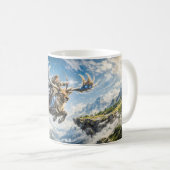 Mug Sagittarius Zodiac with Warrior Riding a Majestic  (Devant droit)