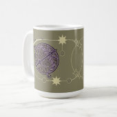 Mug Sagittarius Zodiaque Astrologie Mandala Purple (Devant gauche)