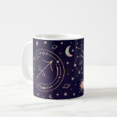 Mug Sagittarius zodiaque horoscope drôle faits nutriti (Devant gauche)