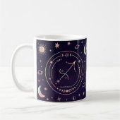 Mug Sagittarius zodiaque horoscope drôle faits nutriti (Gauche)