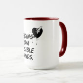 Mug Saignement de la Musique des blessures invisibles (Devant droit)