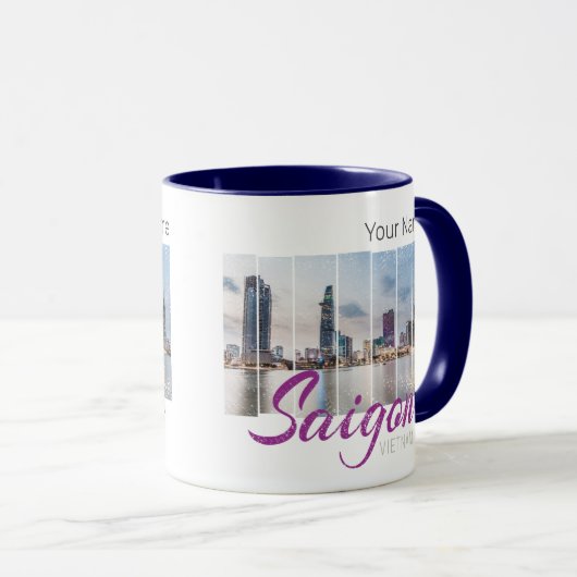 Mug Saigon (Ho-Chi-Minh-Stadt) HCMC Vietnam Souvenir (Devant droit)