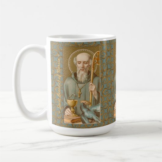 Mug Saint Benoît de Nursia (JM 07; Style 3) (Gauche)