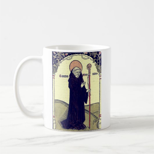 Mug Saint Benoît de Nursie Patron de l'Europe Catholiq (Gauche)