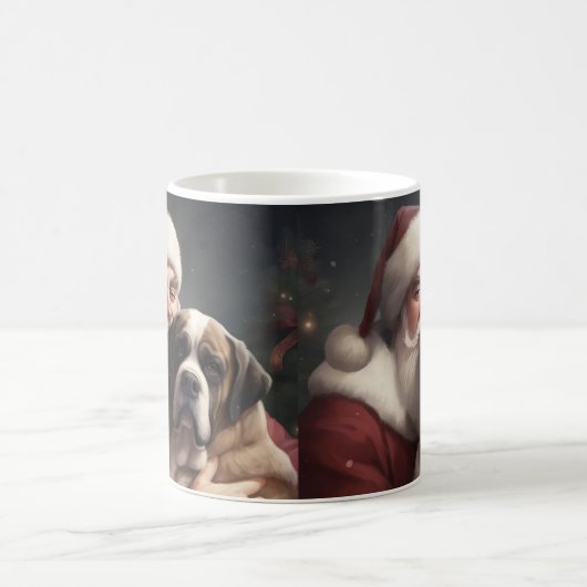 Mug Saint Bernard avec le Père Noël Festif Noël (Centre)
