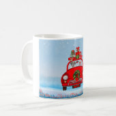 Mug Saint Bernard Chien En Voiture Avec Le Père Noël (Devant gauche)