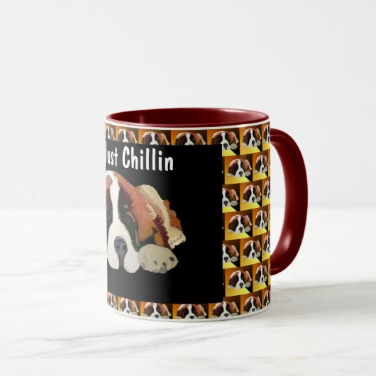 Mug Saint Bernard Chien Juste Chillin (Devant droit)