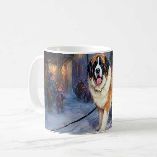 Mug Saint Bernard Christmas Festive (Devant gauche)