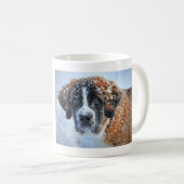 Mug Saint Bernard dans la neige (Devant droit)