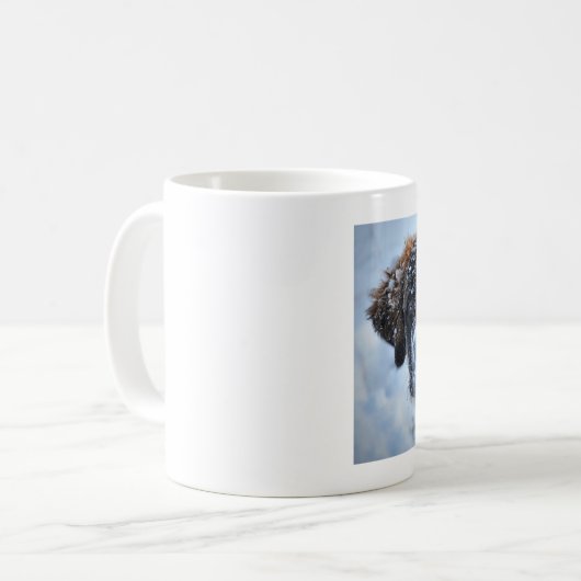 Mug Saint Bernard dans la neige (Devant gauche)
