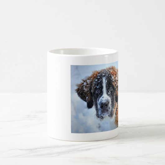 Mug Saint Bernard dans la neige (Centre)