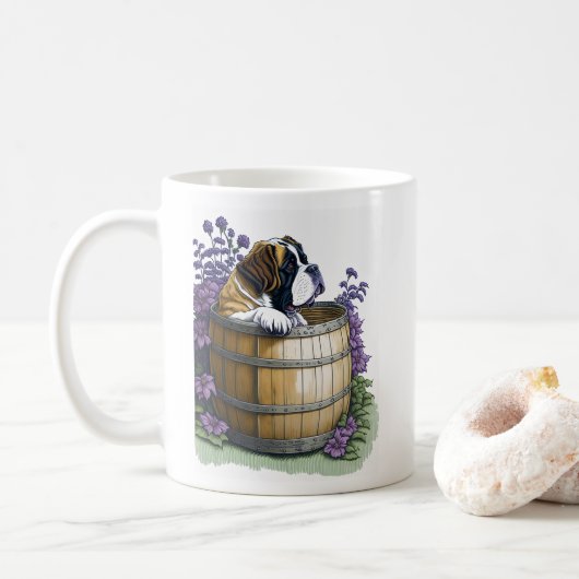 Mug Saint Bernard Dog (Avec donut)