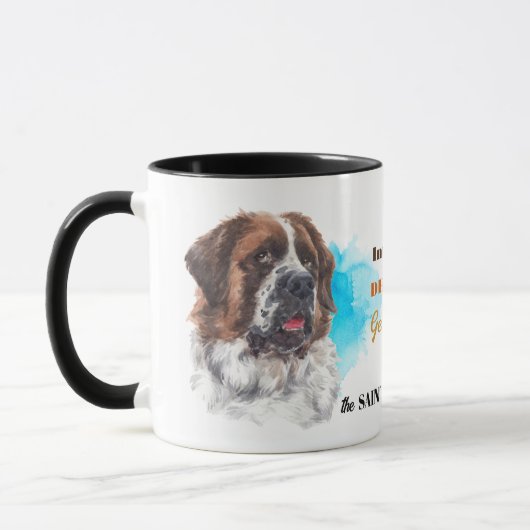 Mug Saint Bernard Dog Ami Loyal (Gauche)