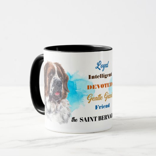 Mug Saint Bernard Dog Ami Loyal (Devant gauche)