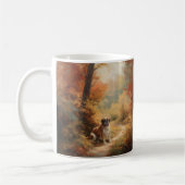 Mug Saint Bernard en automne Feuilles Automne automne  (Gauche)