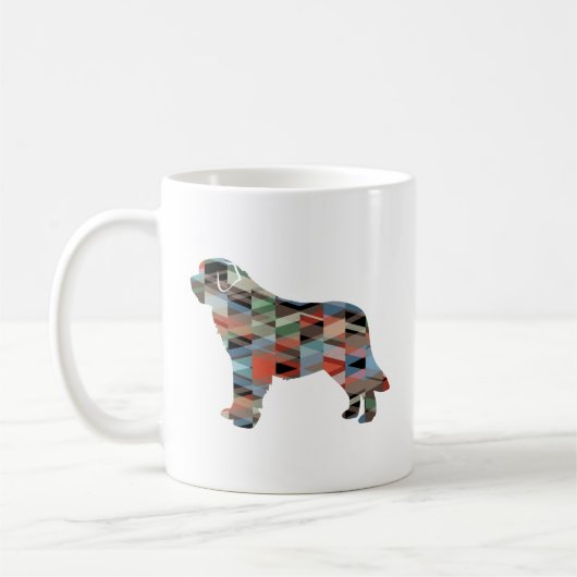 Mug Saint Bernard Geo Silhouette Plaid (Gauche)