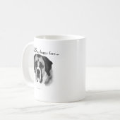 Mug Saint Bernard Joyeux Visage (Devant gauche)