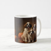 Mug Saint Bernard Puppy Automne Citrouille (Devant droit)