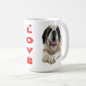 Mug Saint Bernard Red Love Puppy Dog - St. Bernard (Devant droit)