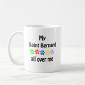 Mug Saint Bernard Walks Design (Gauche)