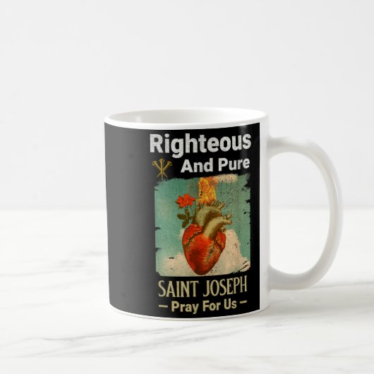 Mug Saint catholique Joseph, saint patron des pères, p (Droite)