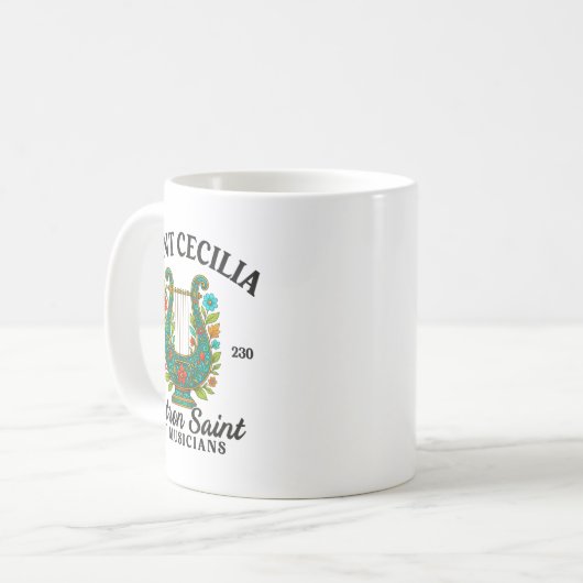 Mug Saint Cecilia Patron Saint Of Musicians Catholic M (Devant gauche)