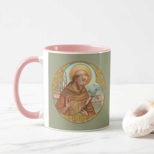 Mug Saint François d'Assise (BK 002) (Avec donut)