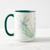 Mug Saint François d'Assise libellule en Aqua Bleu (Gauche)