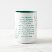 Mug Saint François d'Assise libellule en Aqua Bleu (Centre)